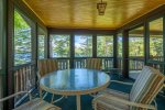 Screened Porch with Seating, Grill and Views